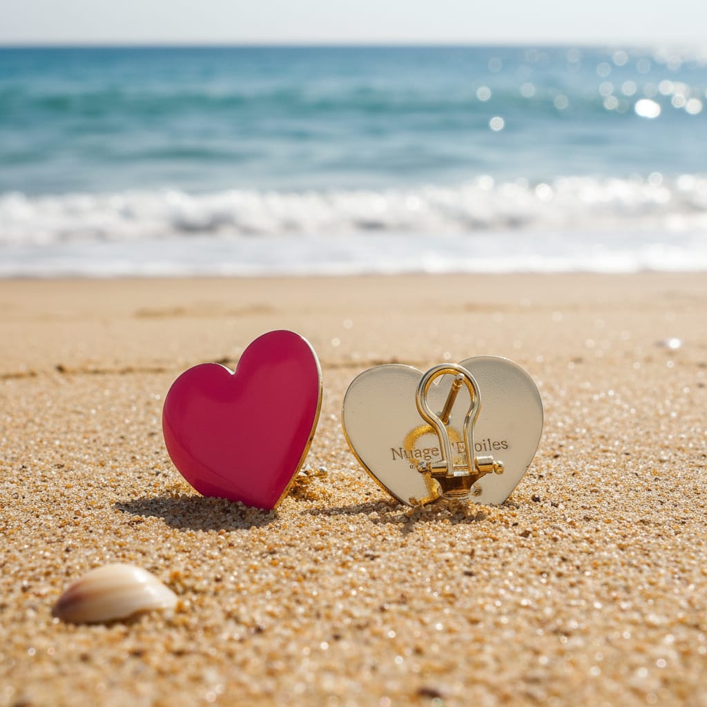 Orecchini Cuore Smalto