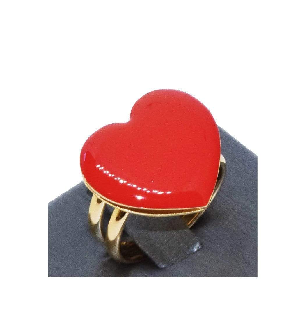 nuagedetoiles anello Anello cuore smalto 22mm