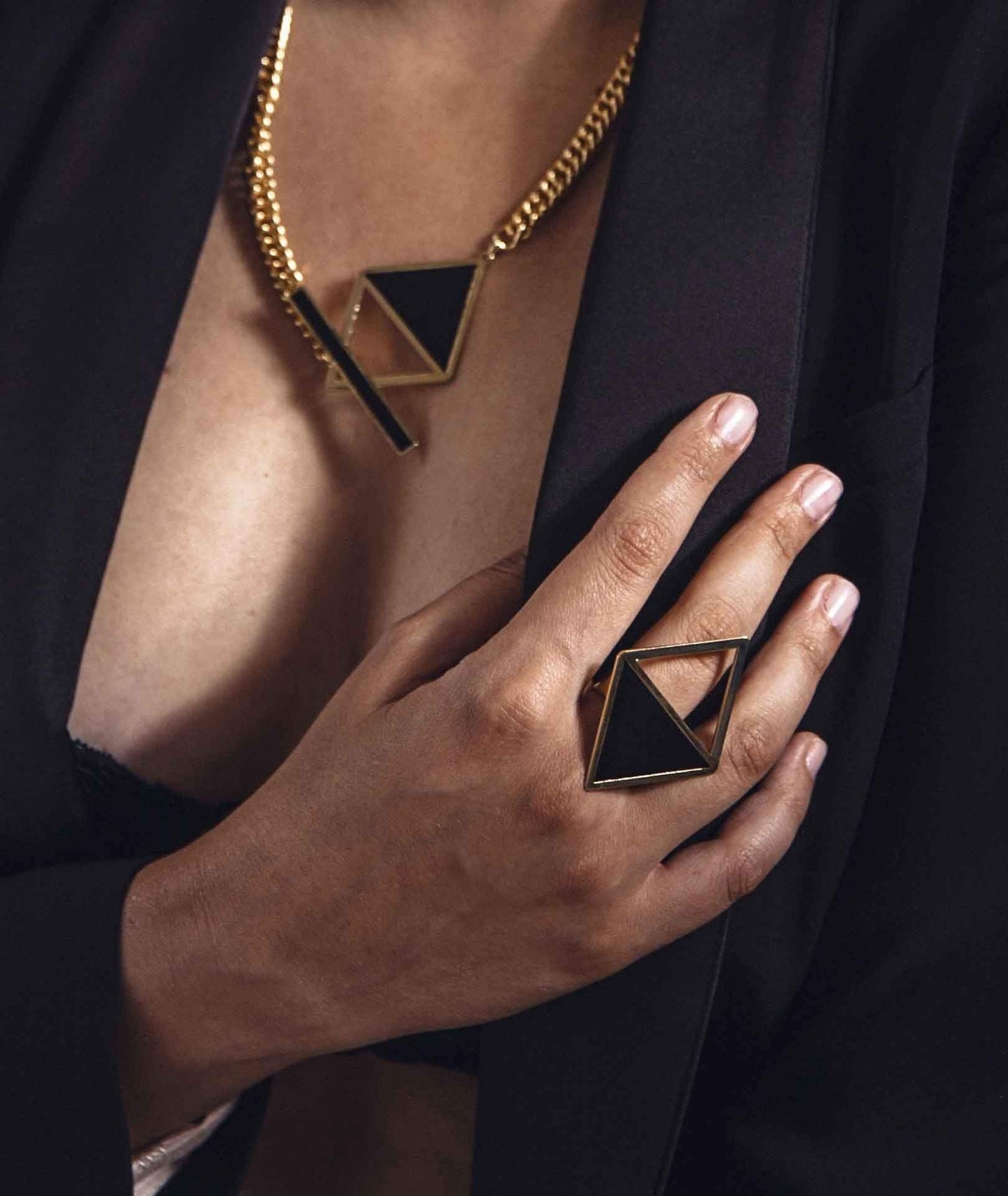 nuagedetoiles Anello Rombo Mezzo Vuoto