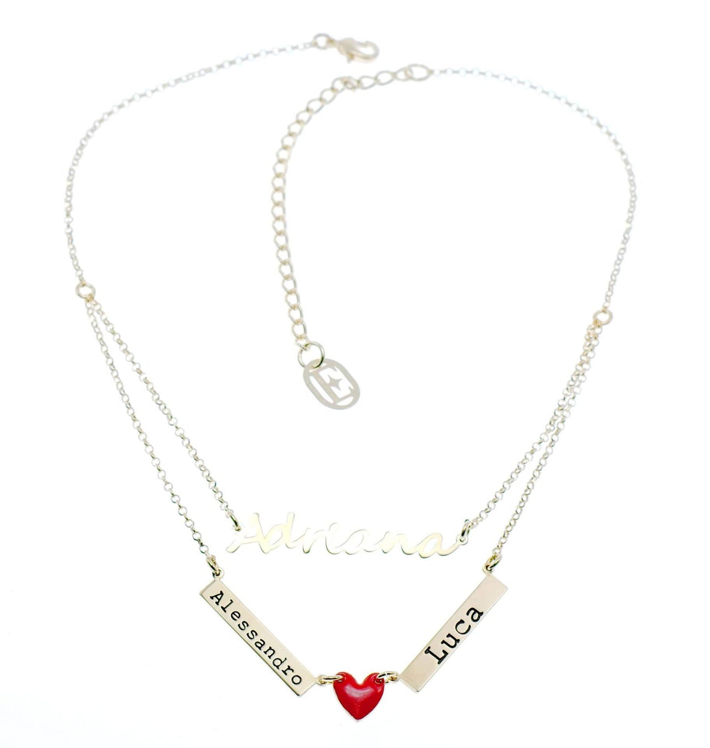 nuagedetoiles collana Collana con nomi , piastre e simboli personalizzabili