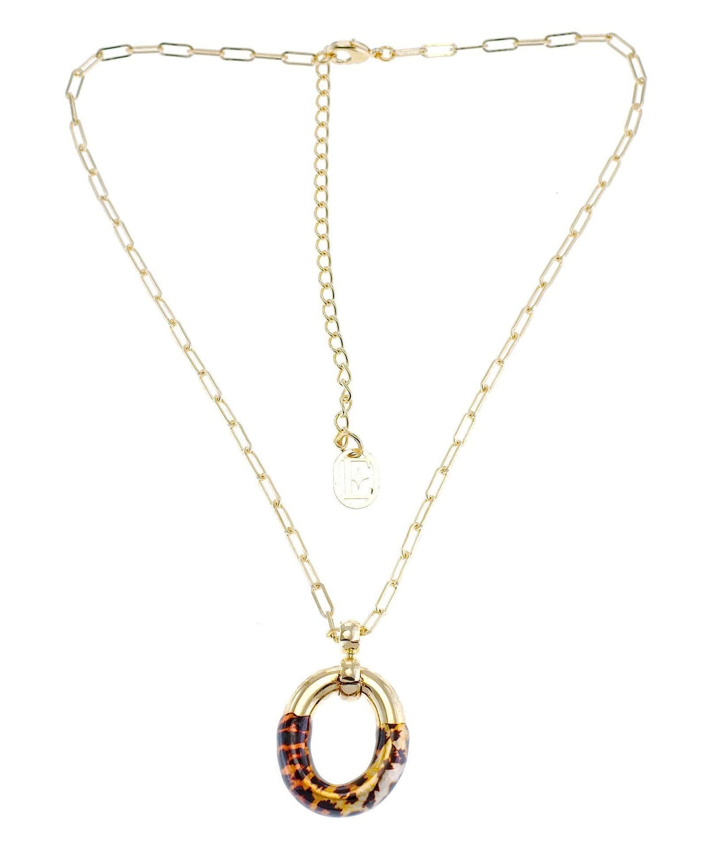 nuagedetoiles Collana Maglia Catena Ovale Maculata Liscia