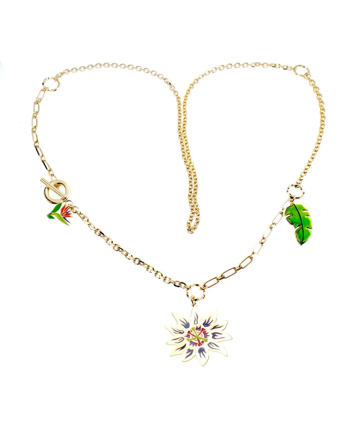 nuagedetoiles Collana passiflora t-bar