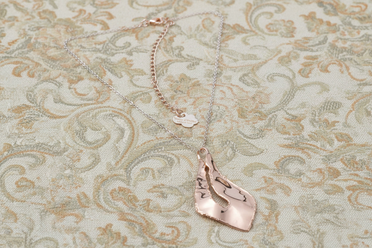 nuagedetoiles Height: 9" x Width: 12" Collana rombo bruciato piccolo