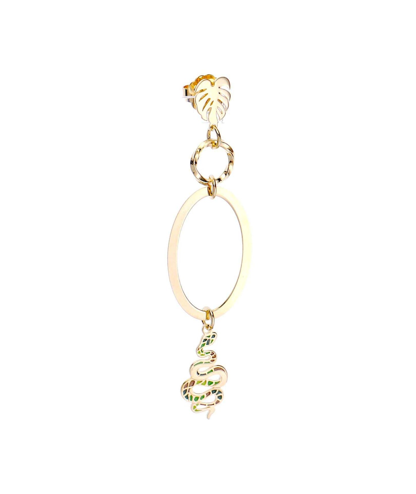 nuagedetoiles Orecchini serpente ovale