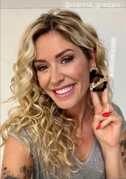 Orecchini Blondie indossati