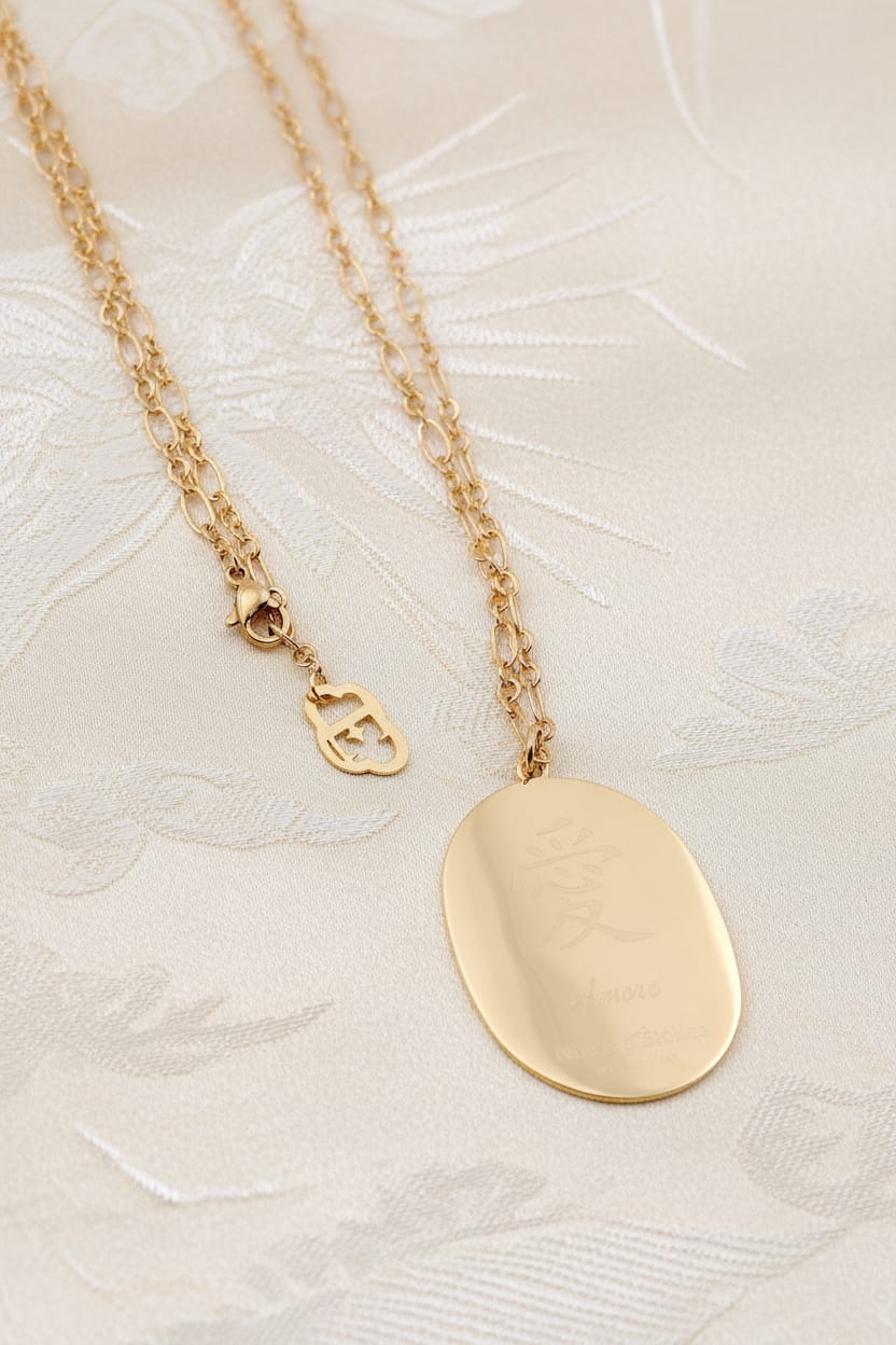 Collana Daruma Amore incisione retro