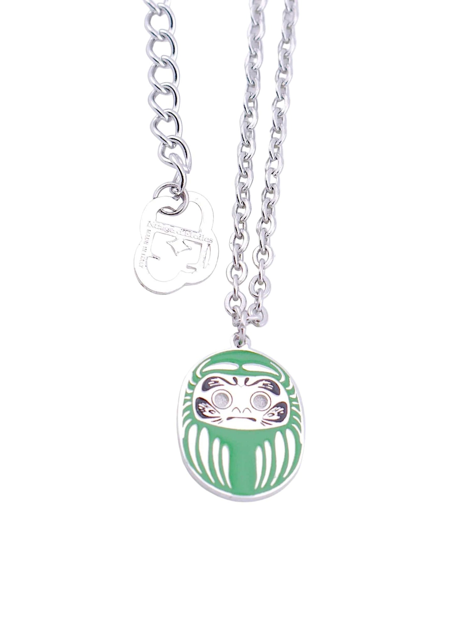 Collana daruma Mini Verde Salute e benessere - sfondo bianco -nuage d'etoiles