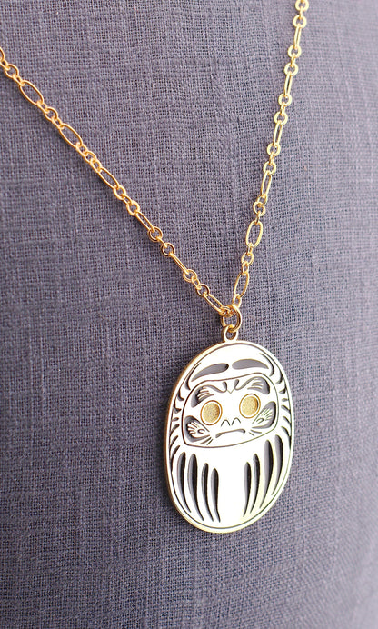 Collana Daruma Oro fortuna e abbondanza giappone 
