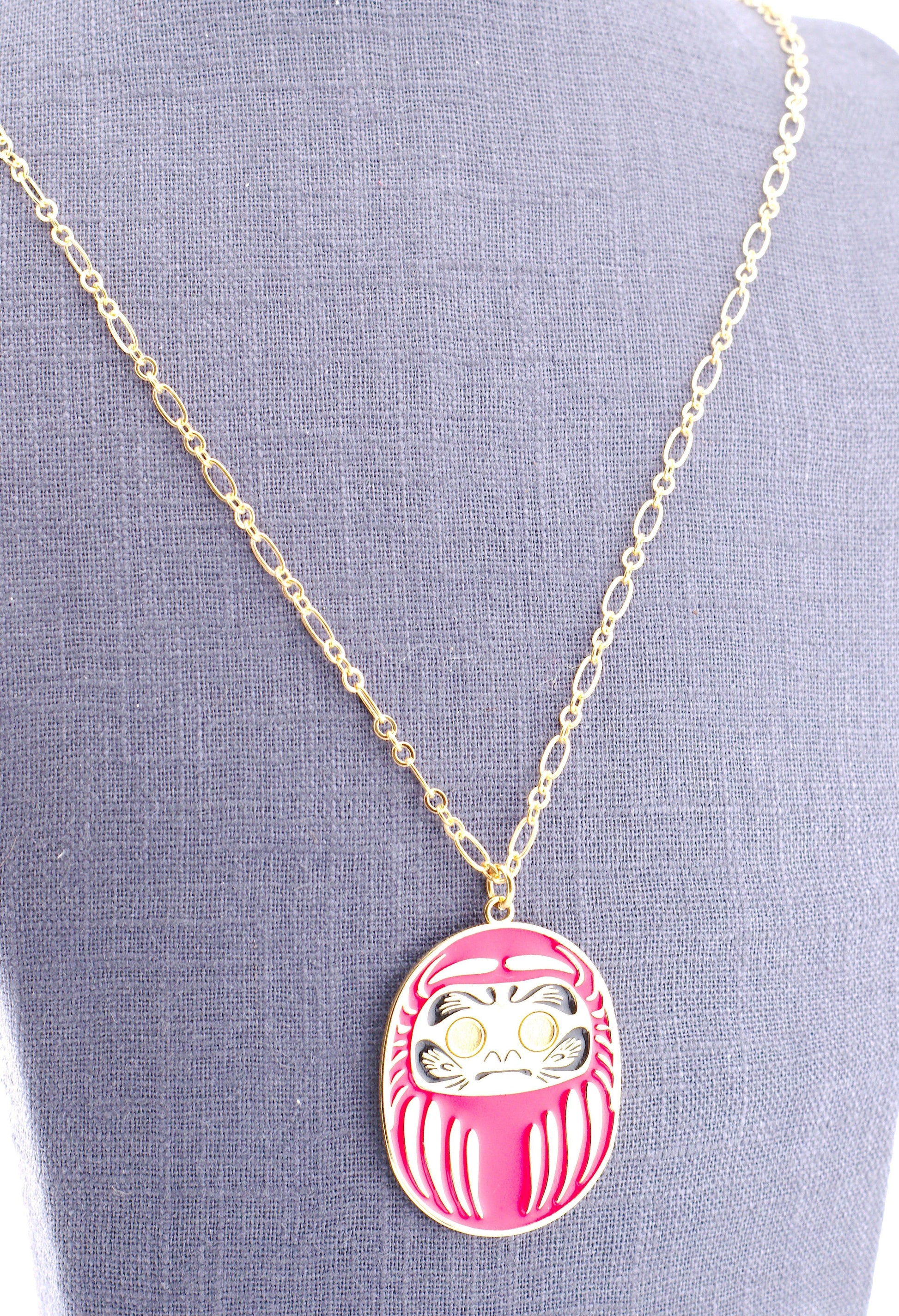 Collana Daruma Fortuna 90cm dettaglio ciondolo – simbolo fortuna e prosperità Nuage d'Étoiles