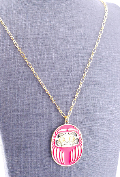 Collana Daruma Fortuna 90cm dettaglio ciondolo – simbolo fortuna e prosperità Nuage d'Étoiles