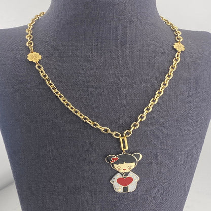 Collana AI – amore in giapponese, dettaglio simbolo, collezione Kokoro, Nuage d'Etoiles