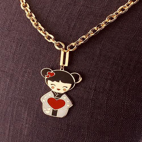Collana AI – amore in giapponese, simbolo kokoro, collezione Kokoro, Nuage d'Etoiles