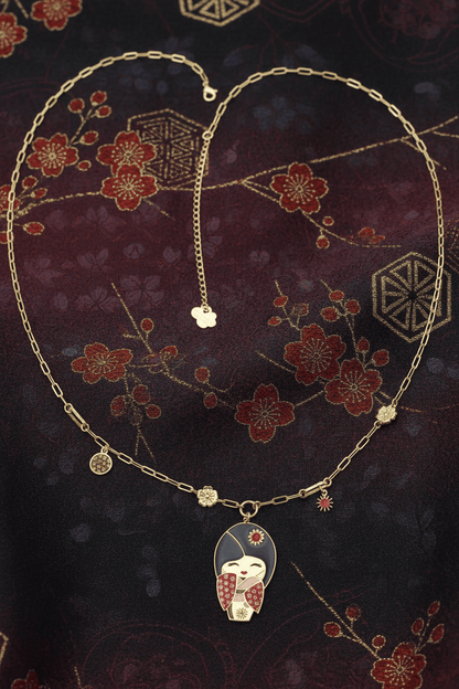Collana Hirikiteki – fascino in giapponese, vista frontale, collezione Kokoro, Nuage d'Etoiles