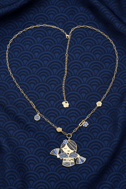 Collana Mi – bellezza in giapponese, vista frontale, collezione Kokoro, Nuage d'Etoiles