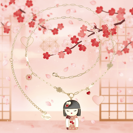 Collana Koi – amore in giapponese, vista frontale, collezione Kokoro, Nuage d'Etoiles