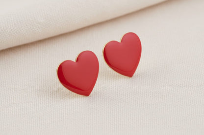 Orecchini Cuore Smalto