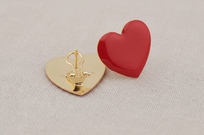 Orecchini Cuore Smalto