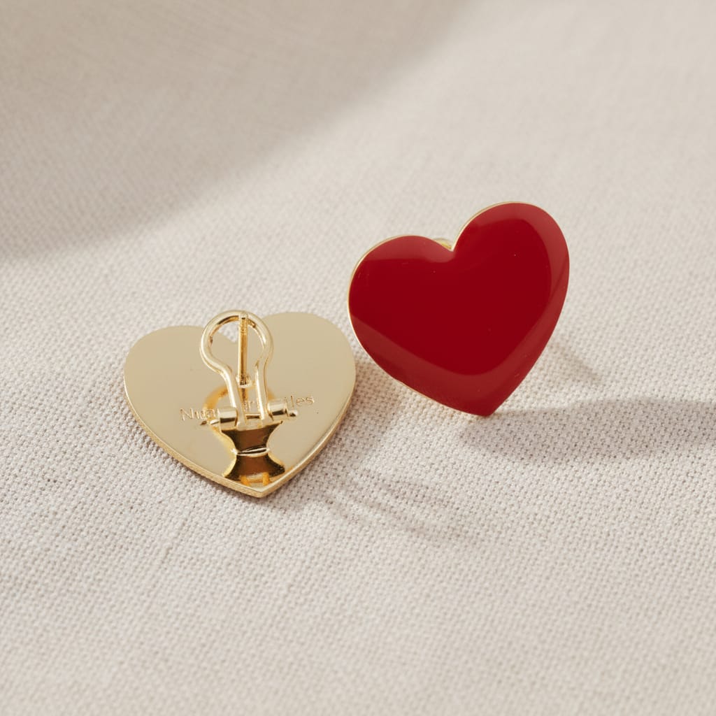 Orecchini Cuore Smalto
