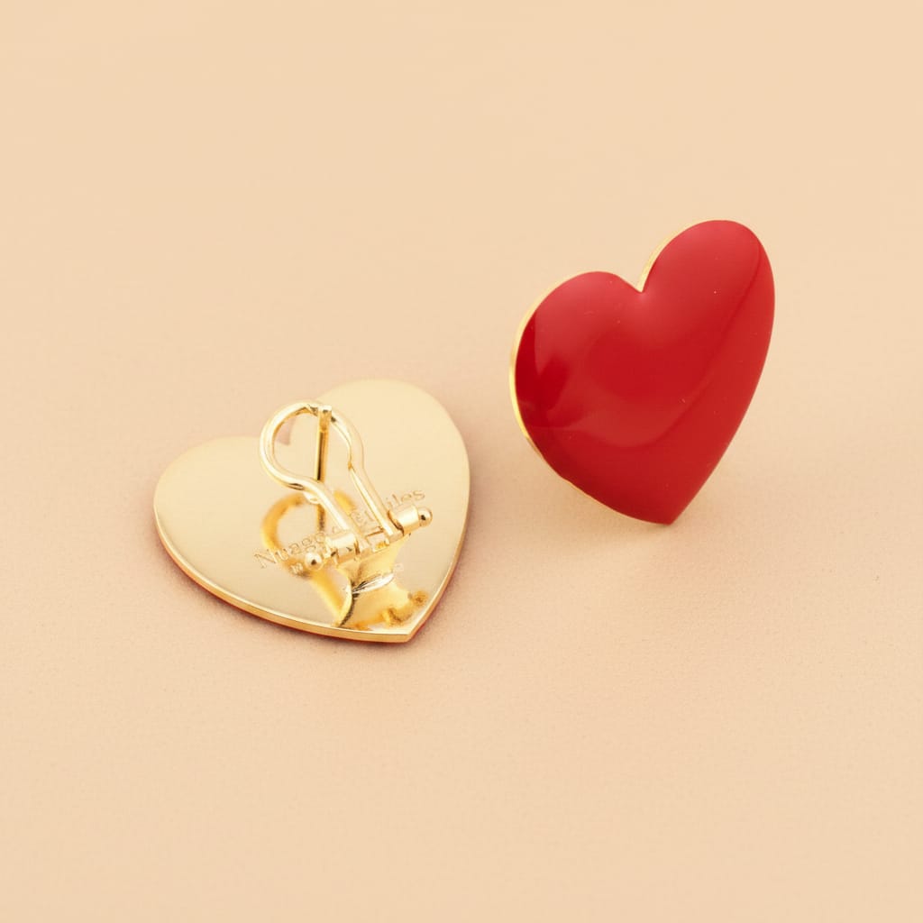 Orecchini Cuore Smalto