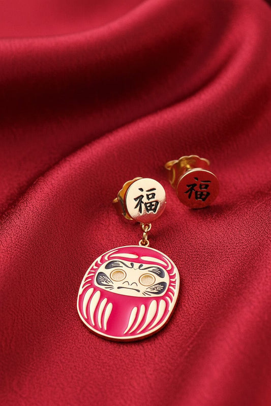 Orecchino Daruma ROSSO