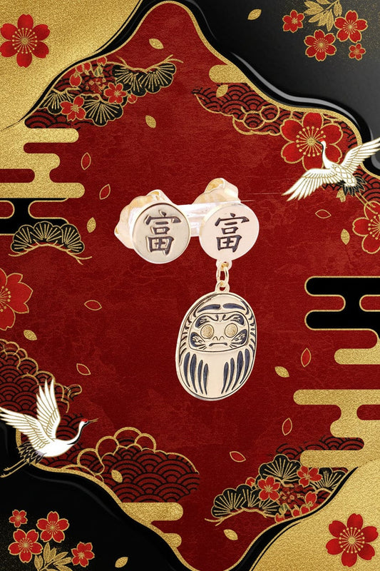 Orecchino MINI Daruma Oro