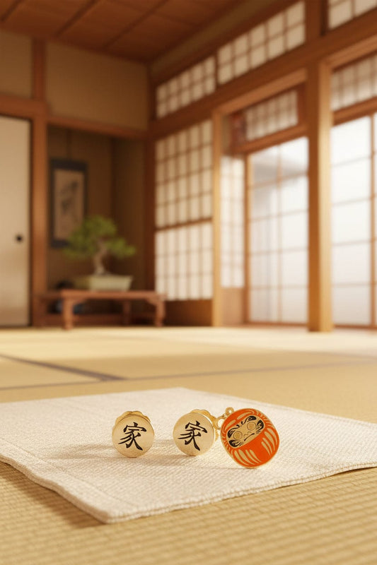 Orecchino MINI Daruma Arancio