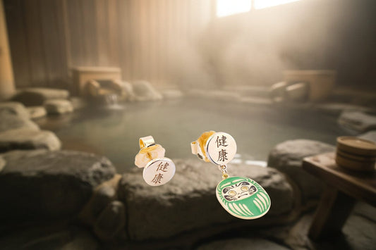 Orecchino MINI Daruma Verde