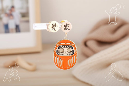 Orecchino Daruma ARANCIO
