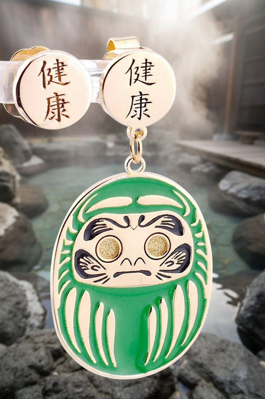 Orecchino Daruma VERDE