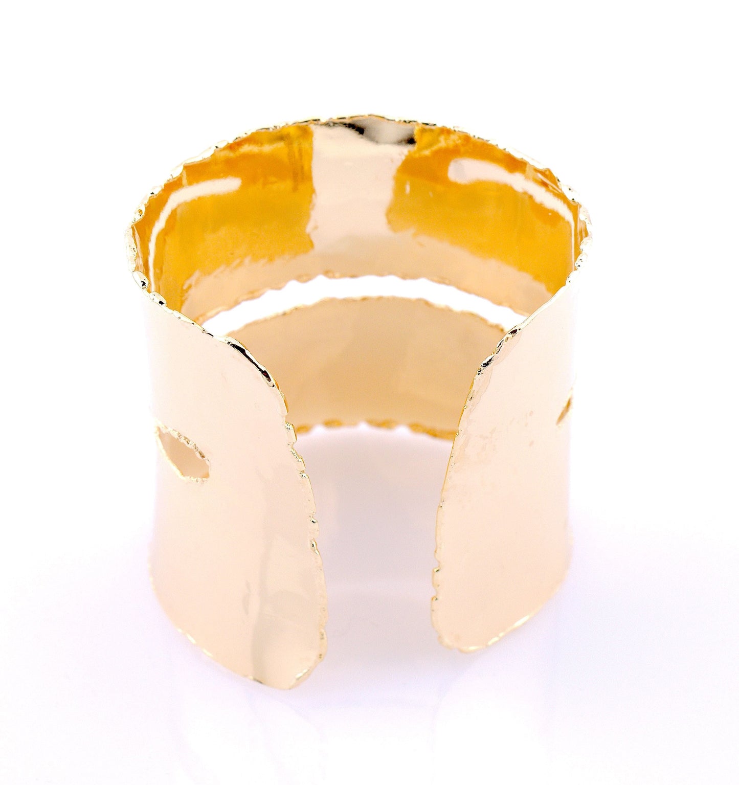 Bracciale Cuff Burn Collection in bronzo – vista laterale, lavorato a mano | Nuage d'Etoiles