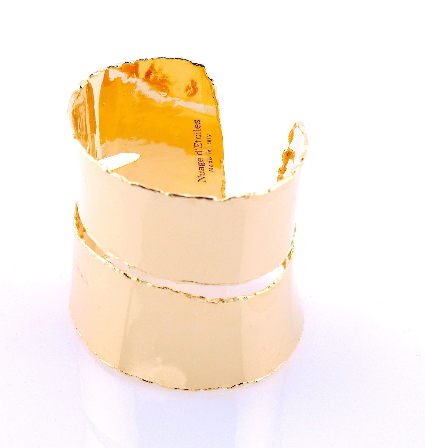 Bracciale Cuff Burn Collection in bronzo placcato argento – finitura bruciata | Nuage d'Etoiles