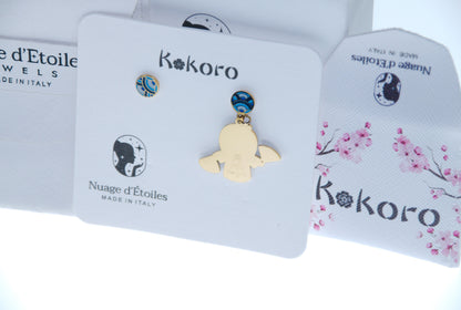 Mi – dettaglio ciondolo orecchino mini, collezione Kokoro, Nuage d'Etoiles