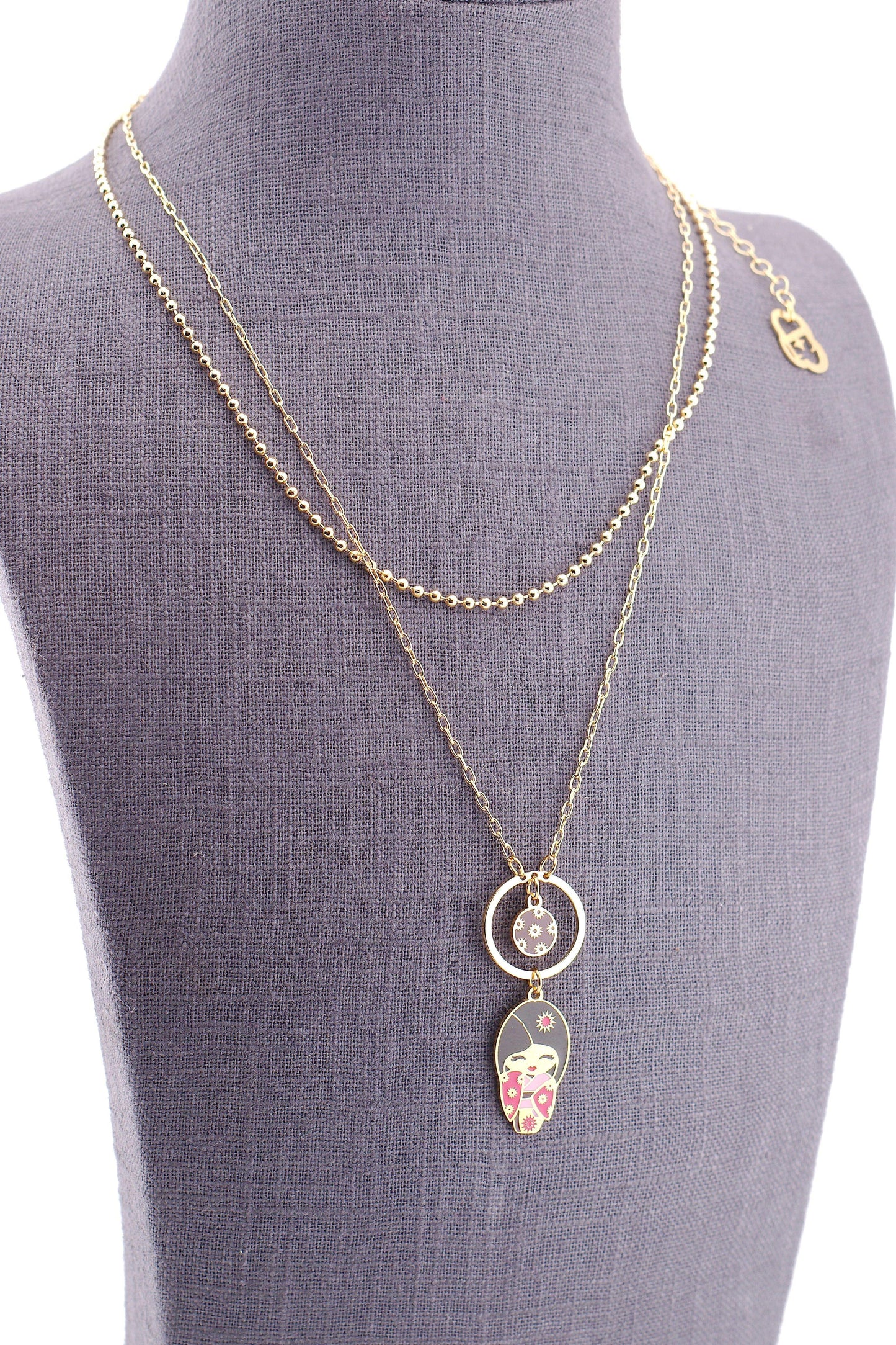 Hirikiteki – fascino e magnetismo, collana mini pendente, collezione Kokoro, Nuage d'Etoiles