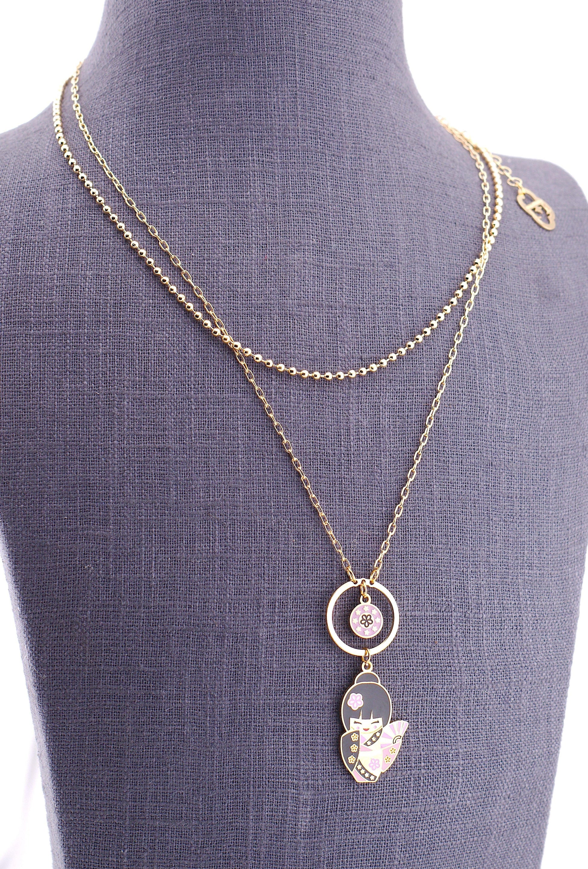 Etsuko – gioia e felicità, collana mini pendente, collezione Kokoro, Nuage d'Etoiles