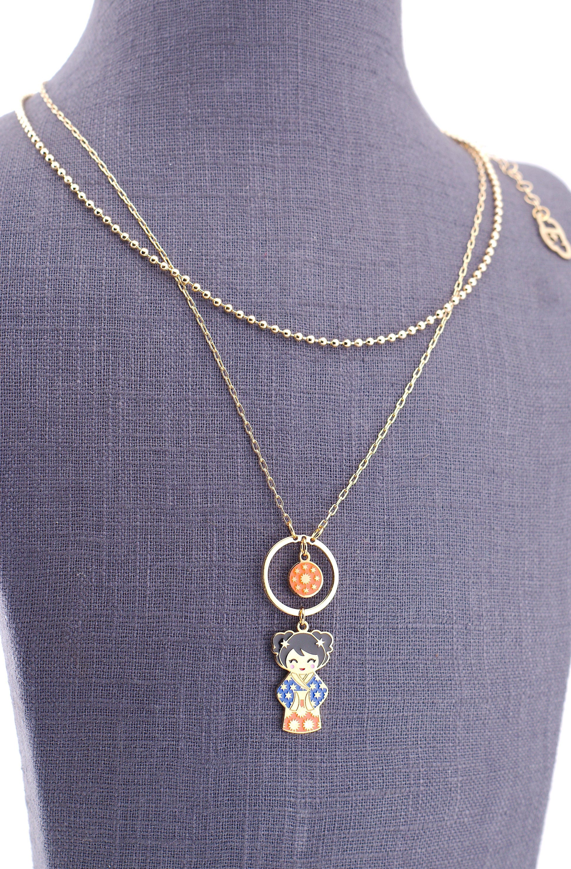 Shizuka – serenità e pace interiore, collana mini pendente, collezione Kokoro, Nuage d'Etoiles