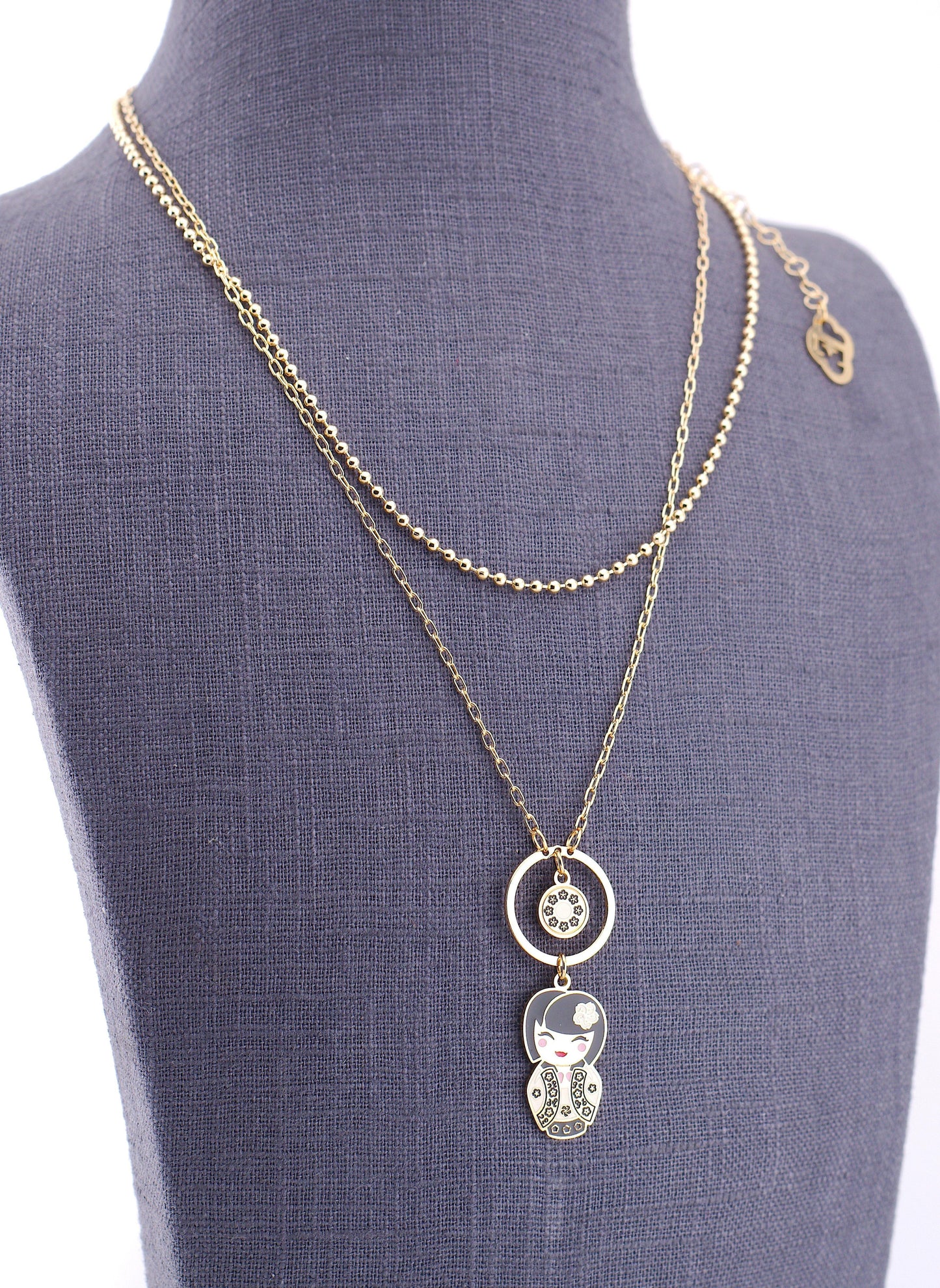 Taiyo – solare e luminosa, collana mini pendente, collezione Kokoro, Nuage d'Etoiles