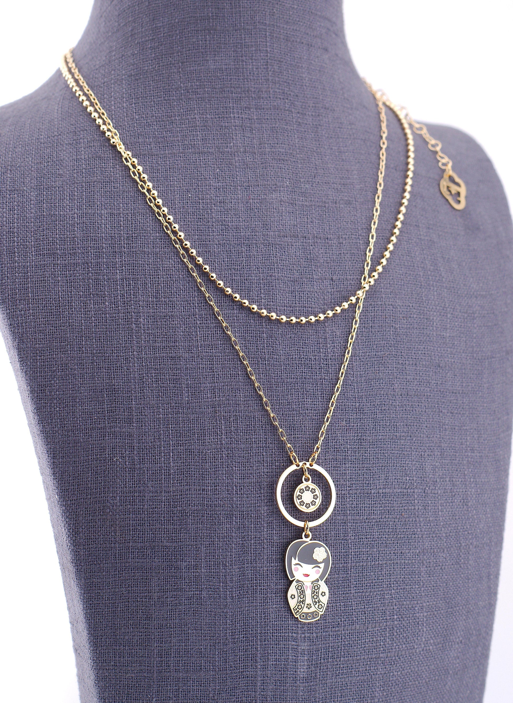 Taiyo – solare e luminosa, collana mini pendente, collezione Kokoro, Nuage d'Etoiles