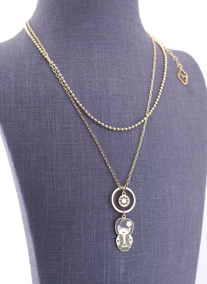 Taiyo – solare e luminosa, collana mini pendente, collezione Kokoro, Nuage d'Etoiles