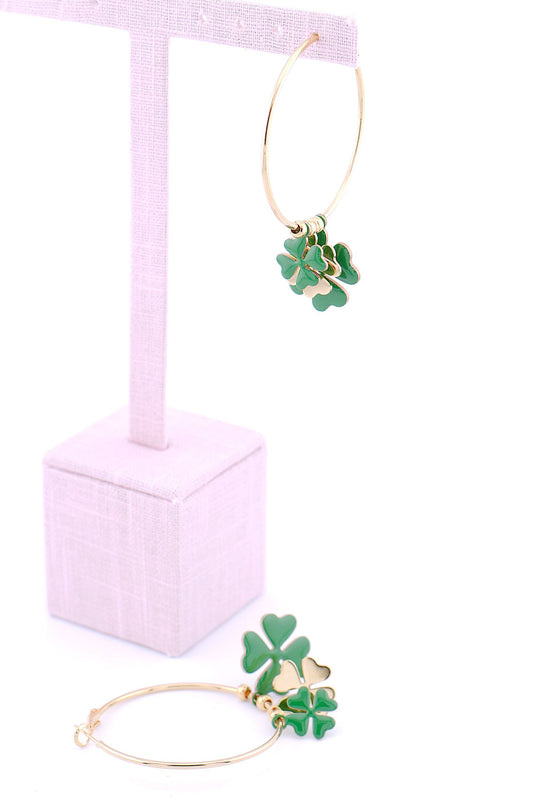 Orecchini chandelier Quadrifoglio trio