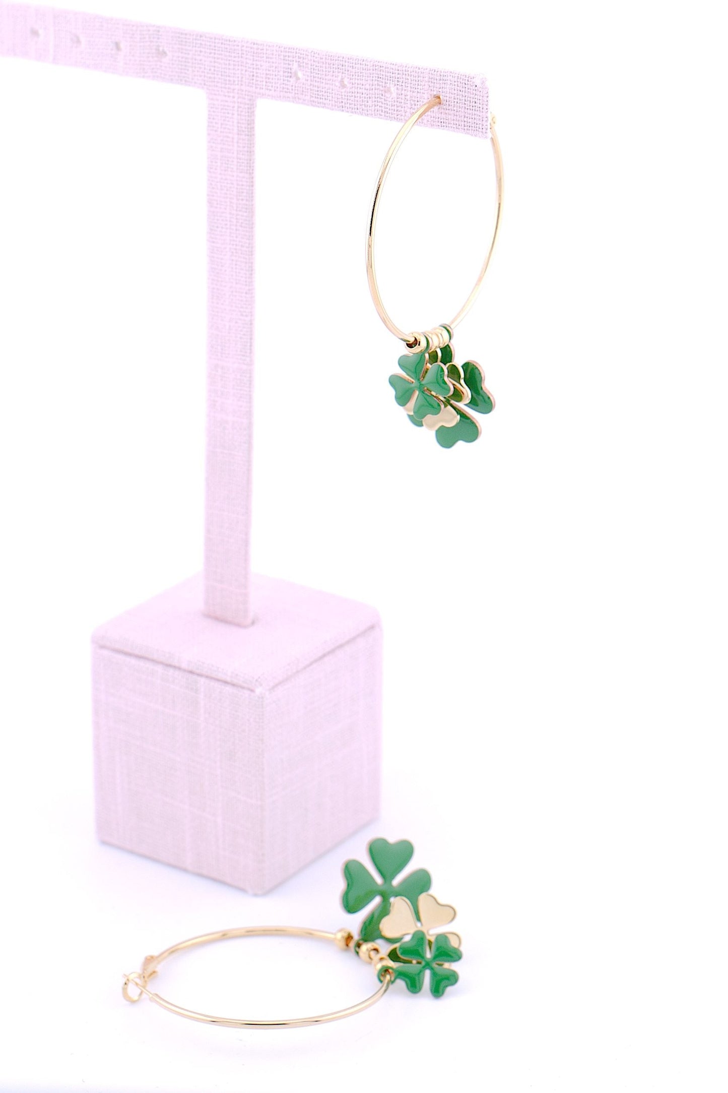 Orecchini chandelier Quadrifoglio trio