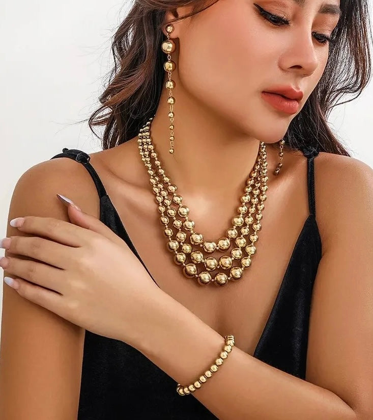 Parure Triple Pearl GOLD