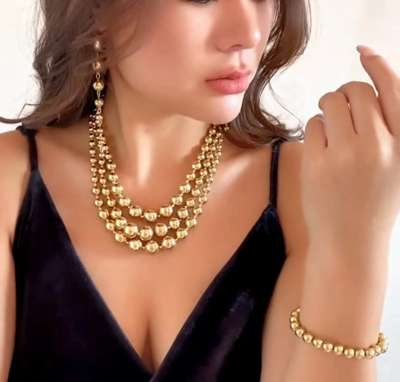Parure Triple Pearl GOLD