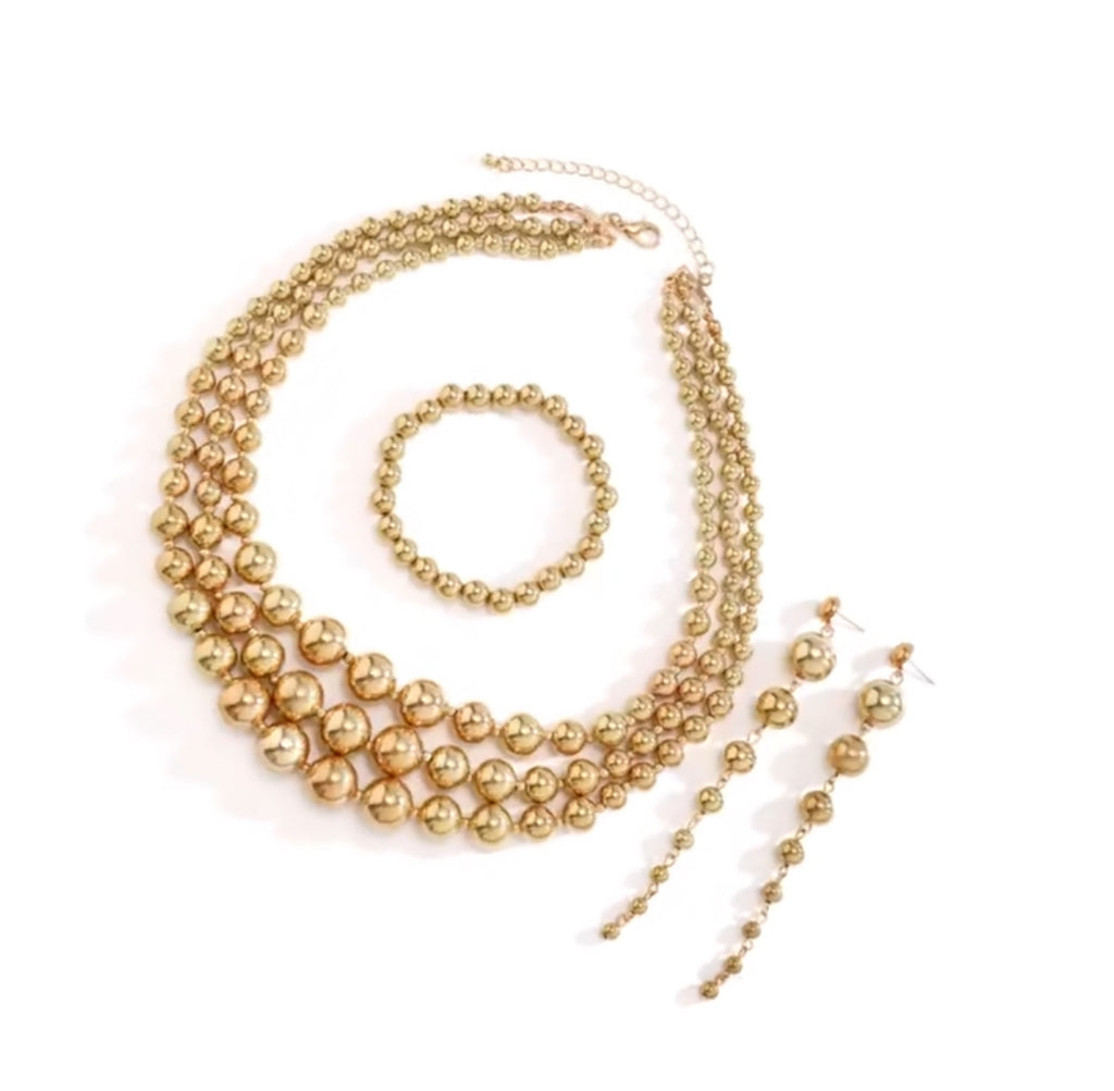 Parure Triple Pearl GOLD