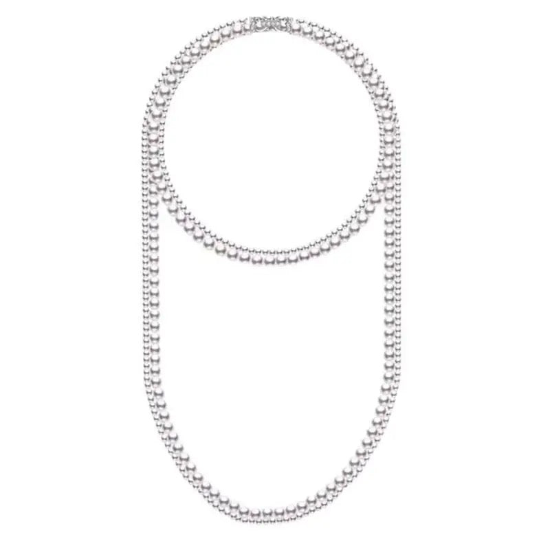 Collana Long Double Pearl