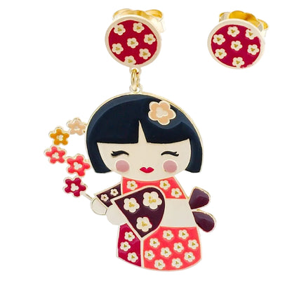 Orecchini Mari – ribelle in giapponese, dettaglio, collezione Kokoro, Nuage d'Etoiles