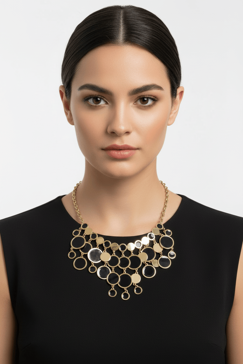 Collana frange tondi