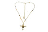 Collana Rosario + croce bianca con sacro cuore
