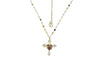 Collana Rosario (42cm)+ croce bianca con sacro cuore