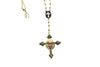 Collana Rosario (90cm) + croce nera con sacro cuore