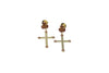 Orecchini Croce + rose